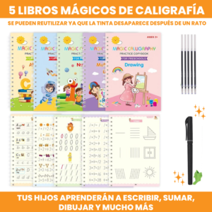 5 Cuadernos mágicos de Caligrafía