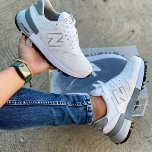 Tenis New Balace Blanco  Gris