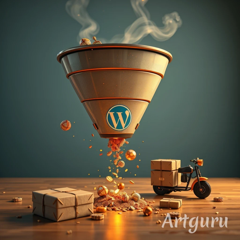 Embudo de conversión con entrega integrada con WordPress
