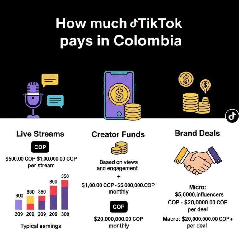 ¿Cuánto paga TikTok en Colombia?