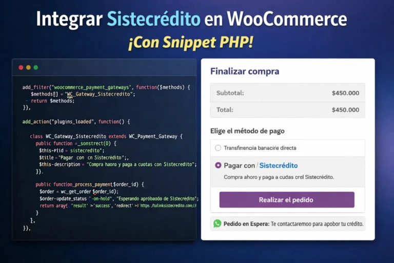 Integrar Sistecrédito con WooCommerce WordPress