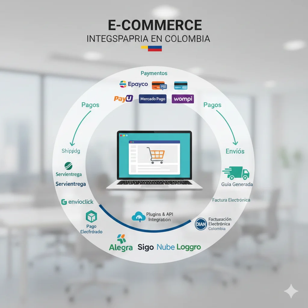 Cómo integrar pagos, envíos y facturación en una tienda virtual en Colombia