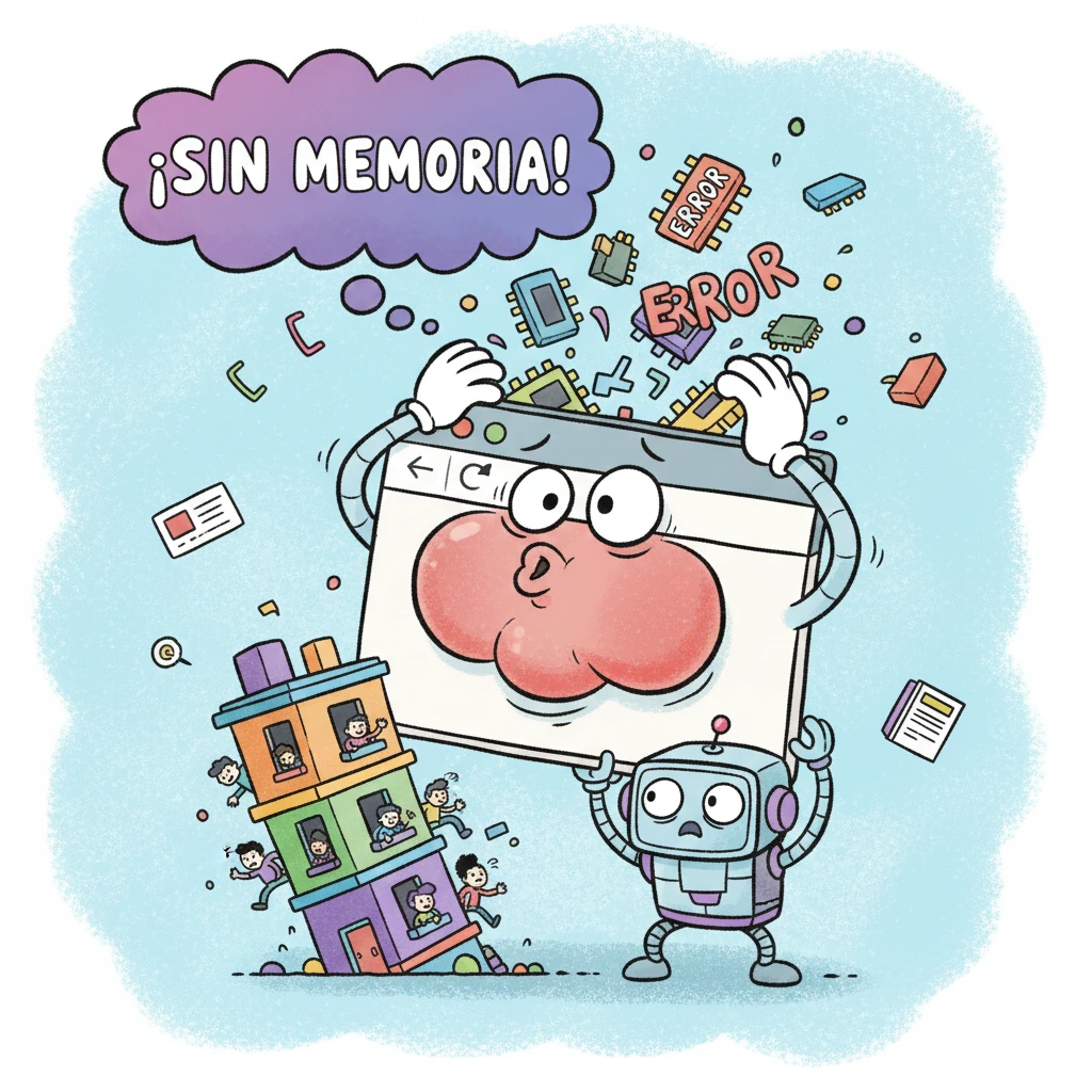 Error navegador se queda sin memoria tumba el sitio