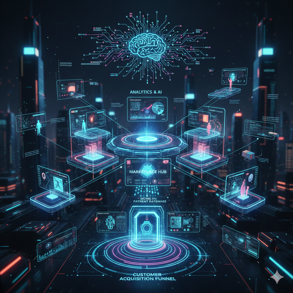 La creación de ecosistemas digitales de venta se refiere al desarrollo de un conjunto integrado de plataformas, herramientas y canales digitales que trabajan conjuntamente para facilitar la comercialización y venta de productos o servicios. Este ecosistema busca ofrecer una experiencia fluida y coherente para el cliente, desde la atracción hasta la compra y el servicio postventa.
Aquí te dejo algunos pasos clave para crear un ecosistema digital de venta efectivo:
Definir objetivos y público objetivo: Identificar qué se quiere lograr (aumentar ventas, fidelizar clientes, expandir mercado) y a quién se dirige la oferta.
Plataforma central de ventas: Puede ser una tienda en línea propia (e-commerce) o marketplaces. Debe ser fácil de usar, segura y confiable.
Presencia multicanal: Integrar otros canales digitales como redes sociales, email marketing, apps móviles, y publicidad online para atraer y conectar con clientes.
Automatización y CRM: Implementar sistemas de gestión de relaciones con clientes (CRM) y automatización de marketing para personalizar la comunicación y mejorar la gestión de leads y ventas.
Contenido y experiencia de usuario: Crear contenido relevante (blogs, videos, tutoriales) que aporte valor y mejore la experiencia del cliente.
Logística y servicio postventa: Asegurar procesos eficientes de entrega, devoluciones y atención al cliente.
Análisis y optimización: Usar herramientas analíticas para medir resultados y mejorar continuamente el ecosistema.