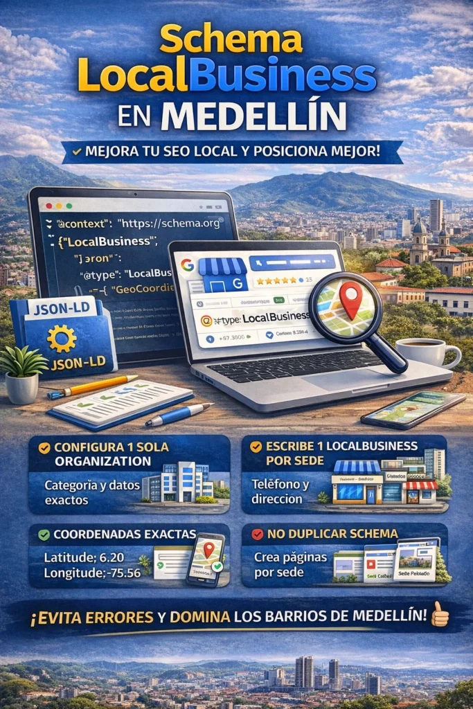 Schema LocalBusiness en Medellín
