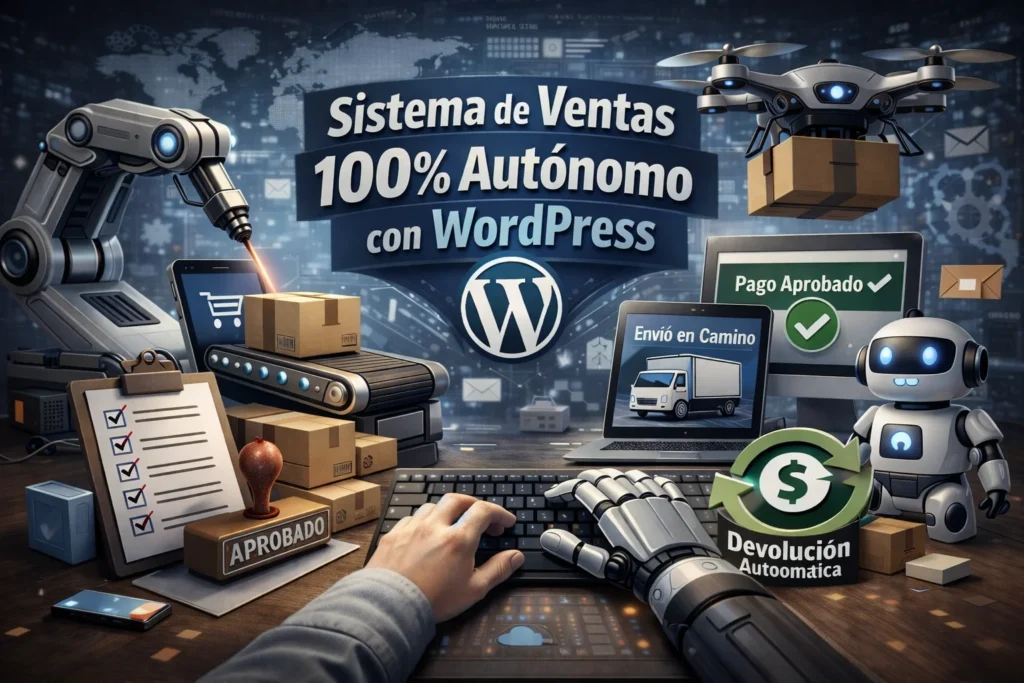 Sistema de ventas que se maneja solo 100% autónomo con WordPress